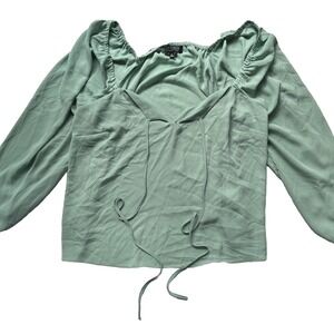 Eloquii Top Size 16 Off The Shoulder Blouse Blue Green Women